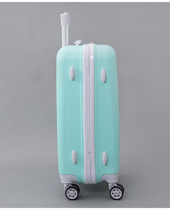 Pine Kids Trolley Luggage Bags - Sea Green 22 inch| Shock Resistant| Telescopic Handle| Water Resistant| Easy Zipper Closure| Durable Wheels