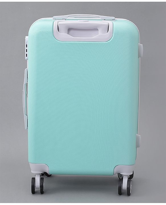 Pine Kids Trolley Luggage Bags - Sea Green 22 inch| Shock Resistant| Telescopic Handle| Water Resistant| Easy Zipper Closure| Durable Wheels