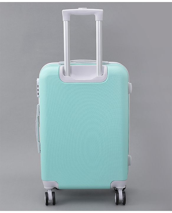 Pine Kids Trolley Luggage Bags - Sea Green 22 inch| Shock Resistant| Telescopic Handle| Water Resistant| Easy Zipper Closure| Durable Wheels