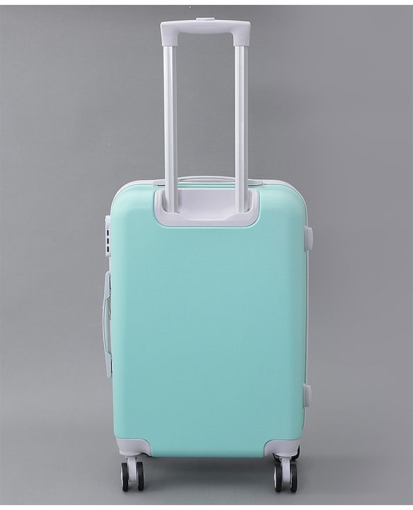 Pine Kids Trolley Luggage Bags - Sea Green 22 inch| Shock Resistant| Telescopic Handle| Water Resistant| Easy Zipper Closure| Durable Wheels