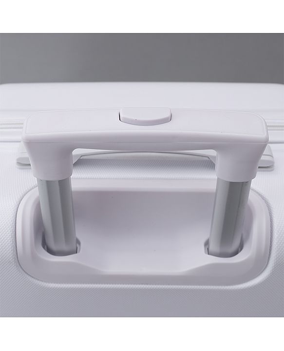 Pine Kids Trolley Luggage Bags White - 22 inch| Shock Resistant| Telescopic Handle| Water Resistant| Easy Zipper Closure| Durable Wheels