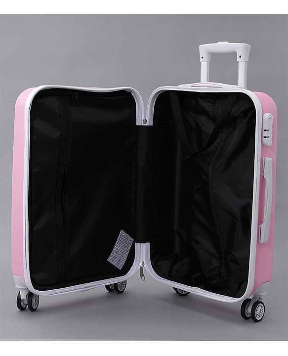 Pine Kids Trolley Luggage Bags Pink - 22 inch| Shock Resistant| Telescopic Handle| Water Resistant| Easy Zipper Closure| Durable Wheels