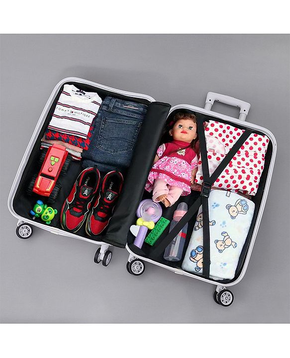Pine Kids Trolley Luggage Bags Pink - 22 inch| Shock Resistant| Telescopic Handle| Water Resistant| Easy Zipper Closure| Durable Wheels