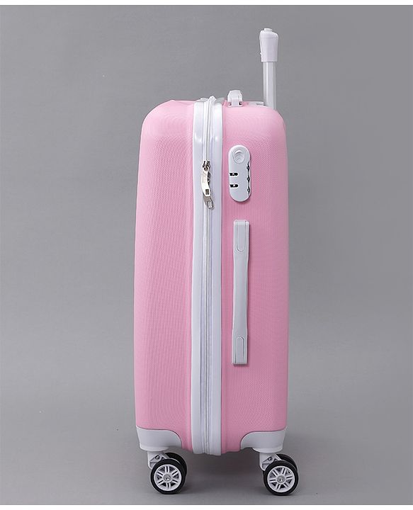 Pine Kids Trolley Luggage Bags Pink - 22 inch| Shock Resistant| Telescopic Handle| Water Resistant| Easy Zipper Closure| Durable Wheels