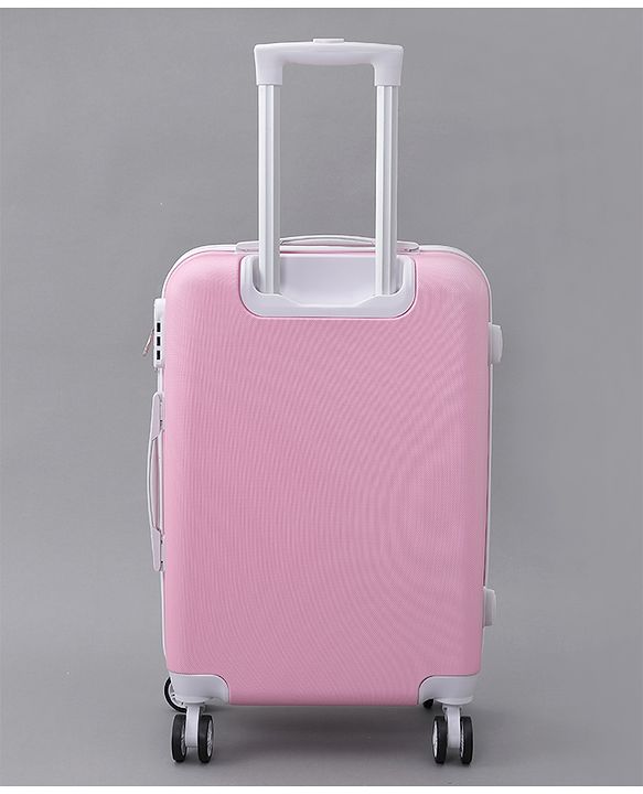 Pine Kids Trolley Luggage Bags Pink - 22 inch| Shock Resistant| Telescopic Handle| Water Resistant| Easy Zipper Closure| Durable Wheels
