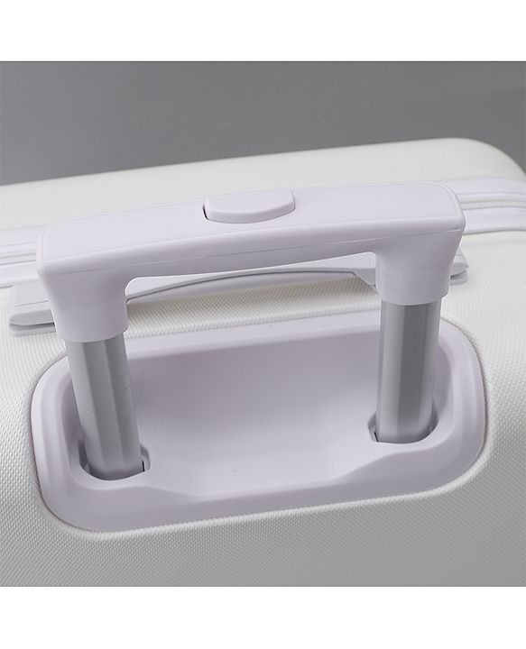 Pine Kids Trolley Luggage Bags White - 22 inch| Shock Resistant| Telescopic Handle| Water Resistant| Easy Zipper Closure| Durable Wheels| Number Lock