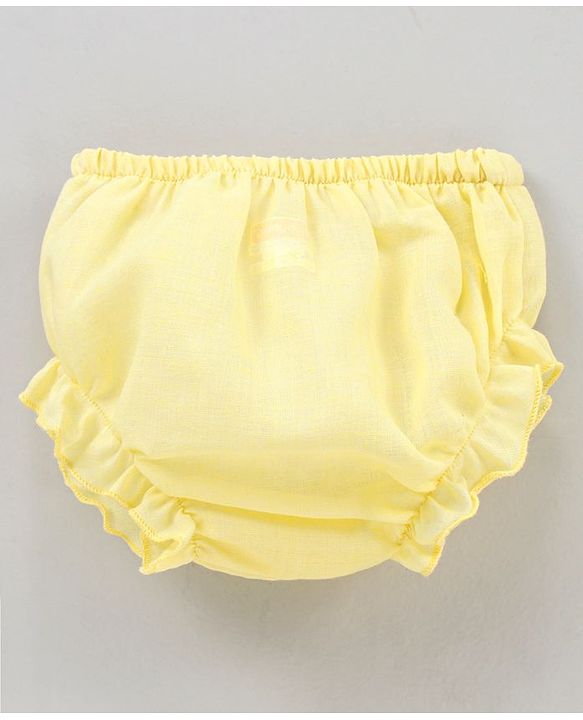 Babyhug 100% Cotton Jhabla & Bloomer Animal Print - Yellow