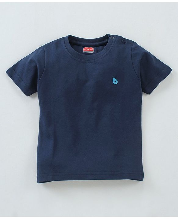 Babyhug Half Sleeves Solid T-Shirts Pack of 3 - Navy Blue Yellow