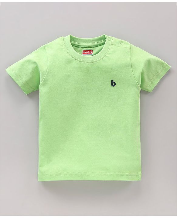 Babyhug Cotton Knit Half Sleeves T-Shirt Solid Pack Of  3 - Green Yellow Blue