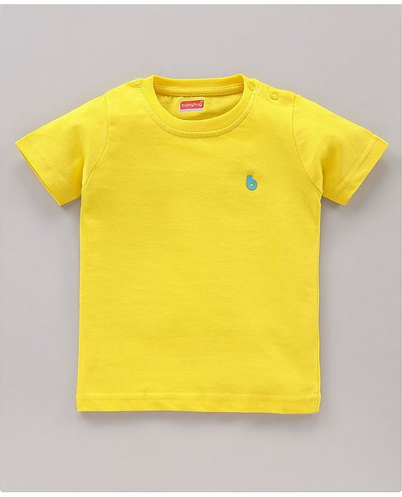 Babyhug Cotton Knit Half Sleeves T-Shirt Solid Pack Of  3 - Green Yellow Blue