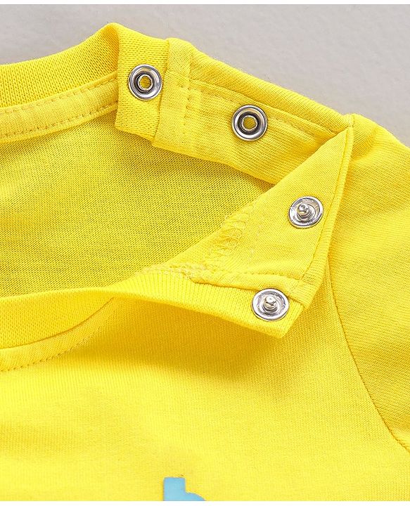 Babyhug Cotton Knit Half Sleeves T-Shirt Solid Pack Of  3 - Green Yellow Blue