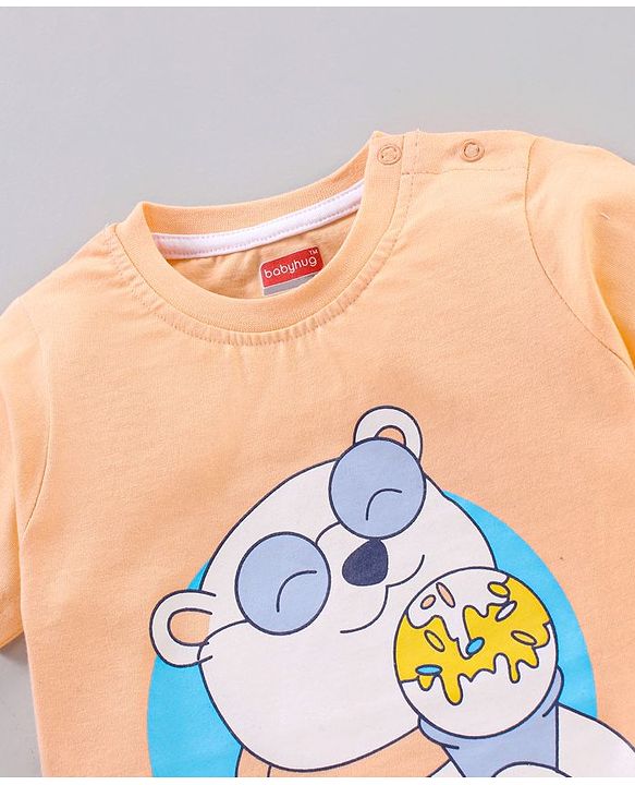 Babyhug Half Sleeves Tee Printed Pack of 3- Multicolor
