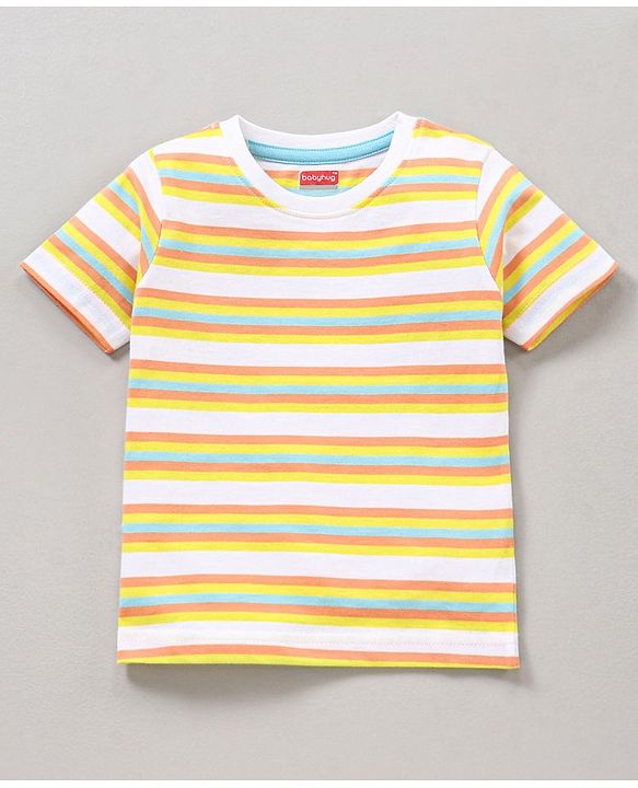 Babyhug Half Sleeves T Shirt Pack of 3 - Blue Orange Yellow