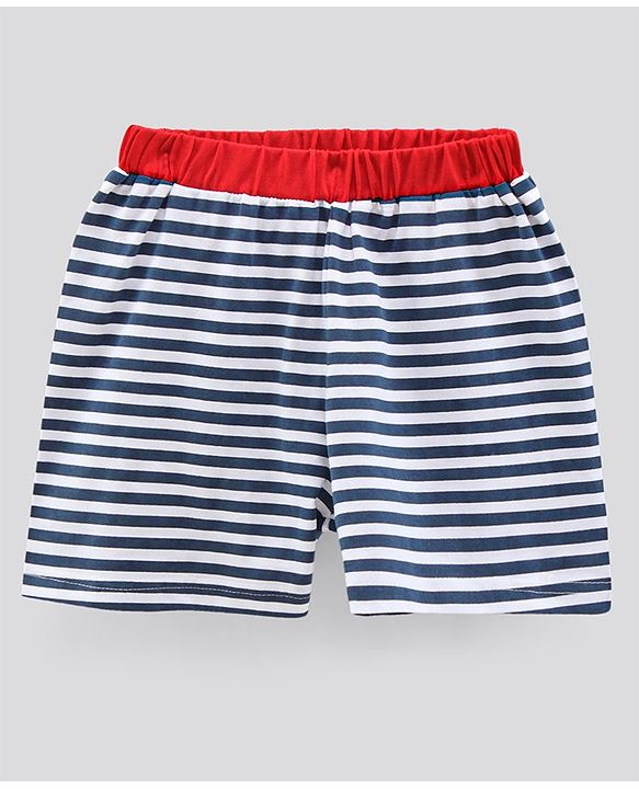 Pine Kids Short Sleeves Biowash Night Suit - Blue White