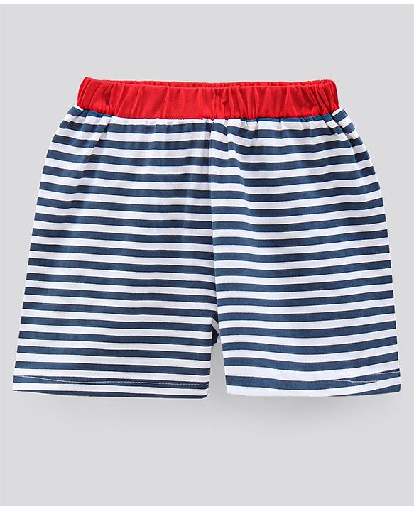 Pine Kids Short Sleeves Biowash Night Suit - Blue White