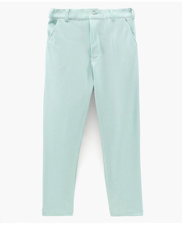 Babyhug Full Sleeves Party Suit With Bow Solid- Mint