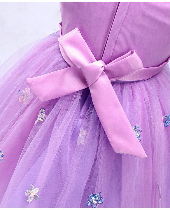 Babyhug Sleeveless Party Wear Tutu Frock Corsage & Sequin Applique - Lavender