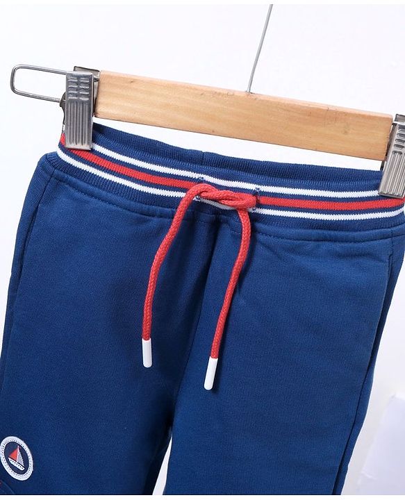 Babyhug Full Length Lounge Pants Text Print - Blue
