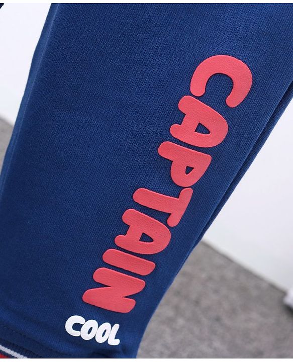 Babyhug Full Length Lounge Pants Text Print - Blue