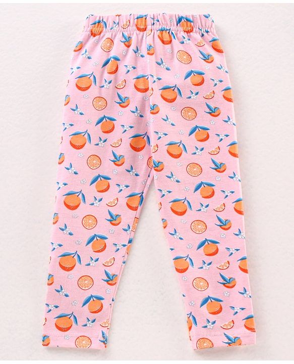 Babyhug Full Length Knit Multi Print & Solid Leggings Pack of 3 - Multicolor