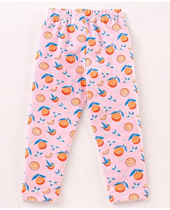 Babyhug Full Length Knit Multi Print & Solid Leggings Pack of 3 - Multicolor
