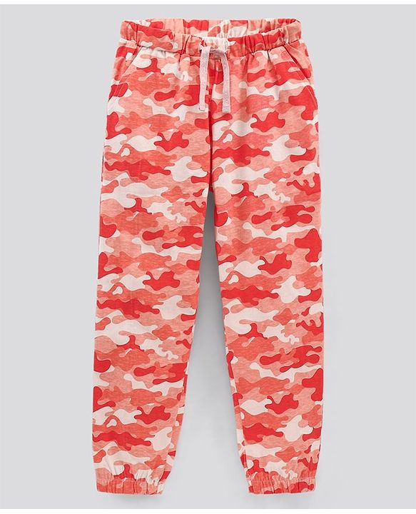 Pine Kids Half Sleeves Bio Washed Pyjama Set Text Print - Peach