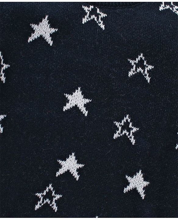 Babyhug Full Sleeves Pullover Sweater Star Design - Navy