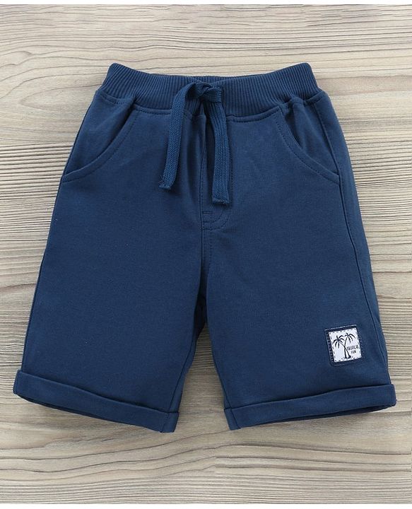 Babyhug Half Sleeves Tee & Shorts Car Print - Light Grey Navy Blue