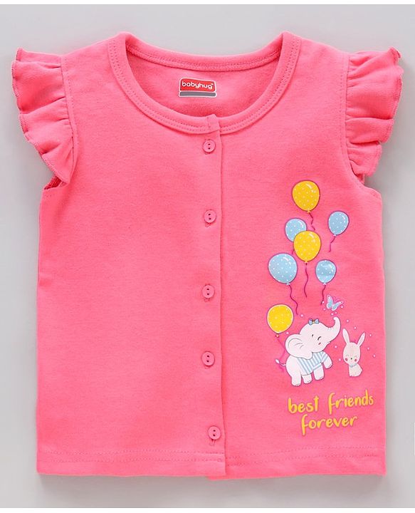 Babyhug Short Cap Sleeves 100 % Cotton Printed Vests Pack of 3 - Mutlicolor