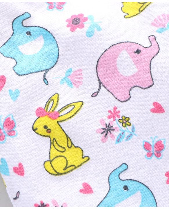 Babyhug Short Cap Sleeves 100 % Cotton Printed Vests Pack of 3 - Mutlicolor