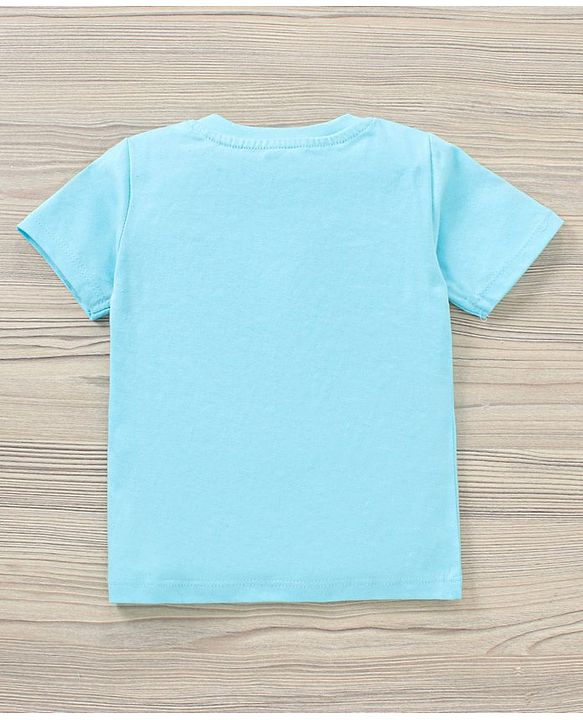 Babyhug Cotton Half Sleeves T-Shirt and Knee Length Short Fruit Print - Blue