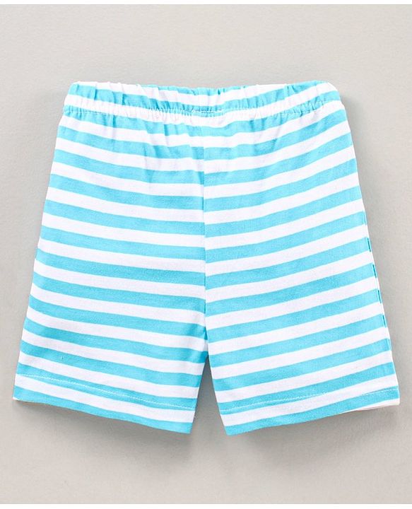 Babyhug Half Sleeves Shorts Night Suit Winnie The Pooh Print - Blue