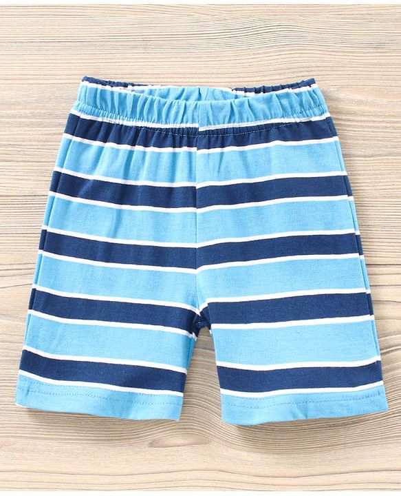 Babyhug Half Sleeves Shorts Night Suit Winnie The Pooh Print - Blue