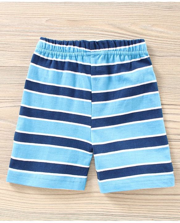 Babyhug Half Sleeves Shorts Night Suit Winnie The Pooh Print - Blue
