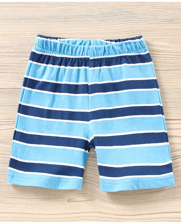 Babyhug Half Sleeves Shorts Night Suit Winnie The Pooh Print - Blue