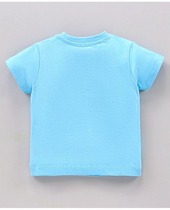 Babyhug Half Sleeves Top & Shorts Nightwear Set Minnie Mouse & Text Print - Blue