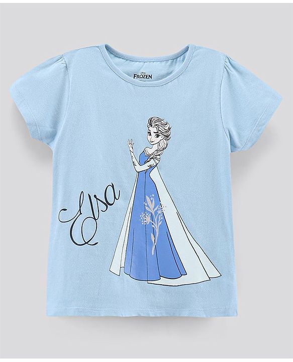 Pine Kids Biowashed Half Puff Sleeves Night Suit - Blue