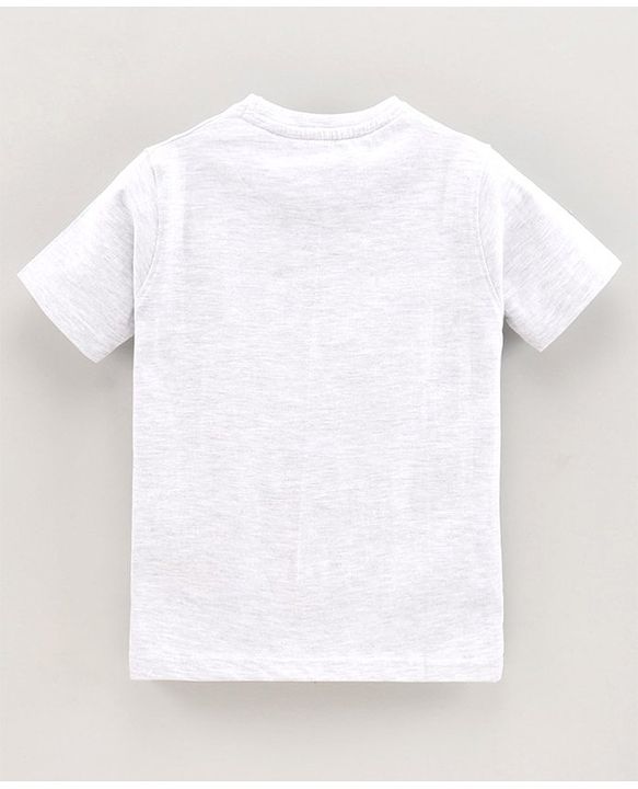 Pine Kids Half Sleeves Cotton Bio Washed Iron Man Print T-shirt Marvel Collection - Light Grey