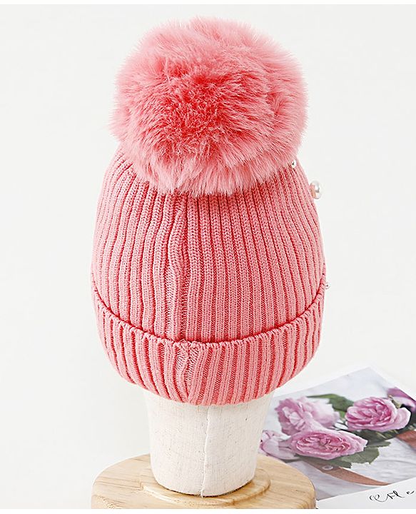 Babyhug Woollen Cap Pink - Circumference 32 cm