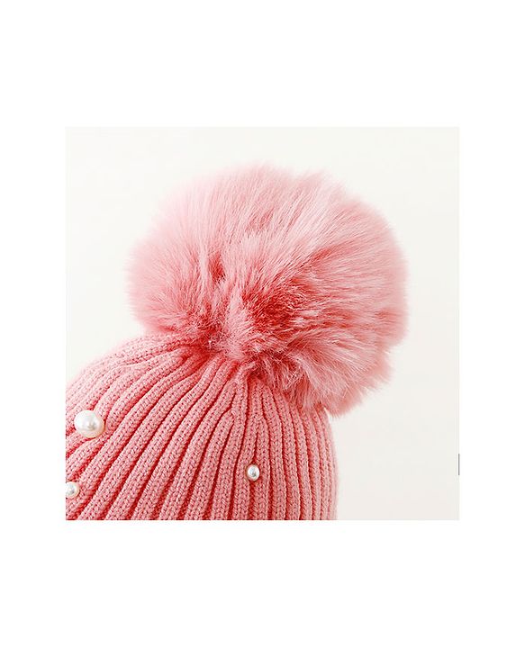 Babyhug Woollen Cap Pink - Circumference 32 cm