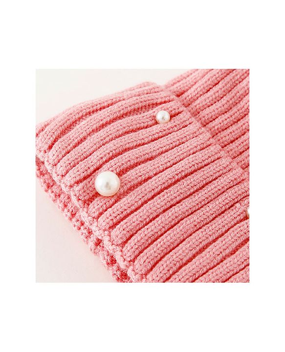Babyhug Woollen Cap Pink - Circumference 32 cm