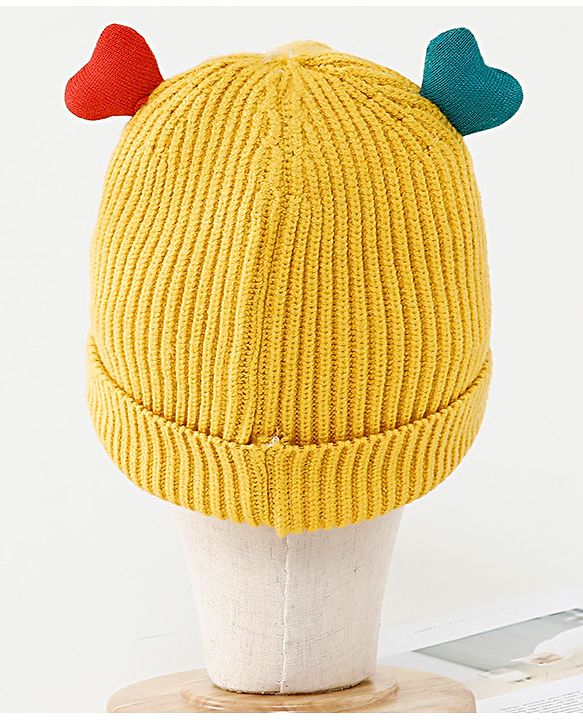Babyhug Woollen Cap Yellow - Circumference 37 cm