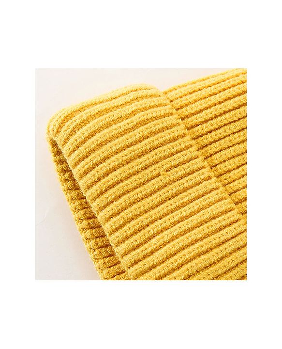 Babyhug Woollen Cap Yellow - Circumference 37 cm