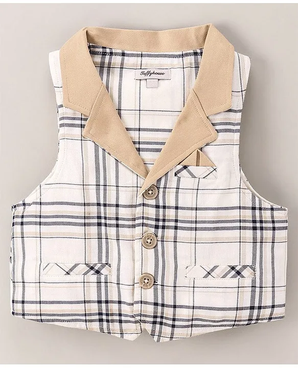 Half sleeve shirt top with waistcoat