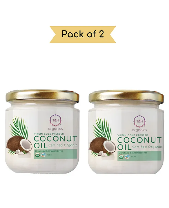 T&H Organics Cold Pressed Certified Organic Virgin Coconut Oil for bab -  T&H Organics Skin Care