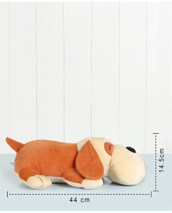 Babyhug Dog Soft Toy Light Brown - Length 44 cm