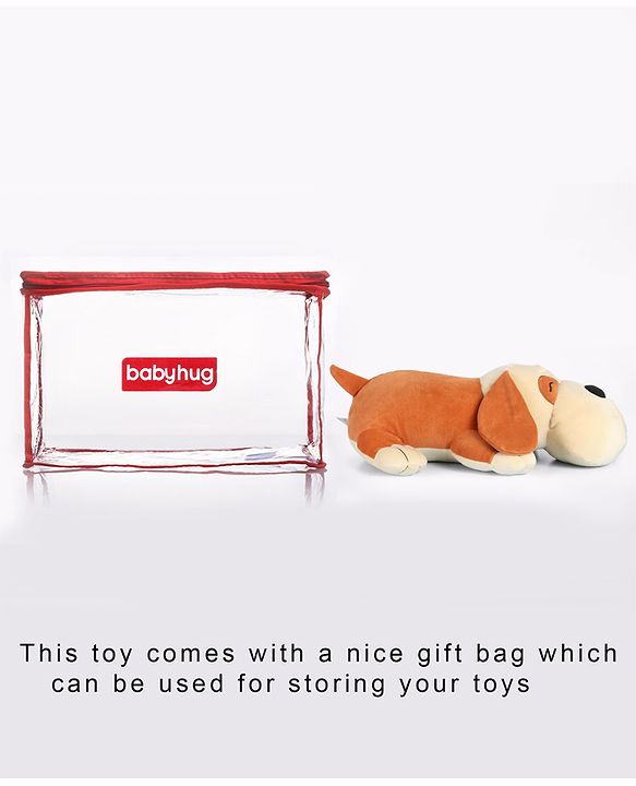 Babyhug Dog Soft Toy Light Brown - Length 44 cm