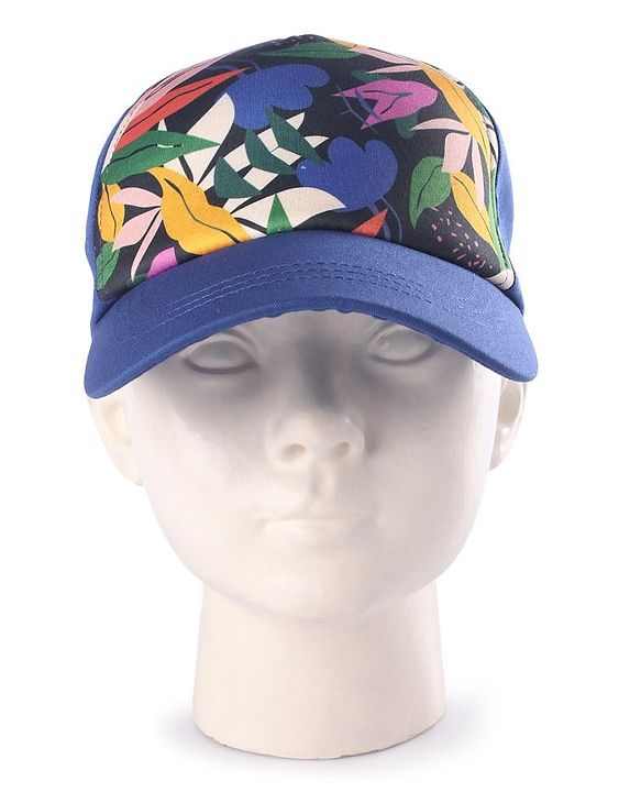 Babyhug Summer Cap Floral Print Multicolour - Diameter 16 cm