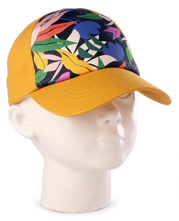 Babyhug Summer Cap Floral Print Multicolour - Diameter 16 cm