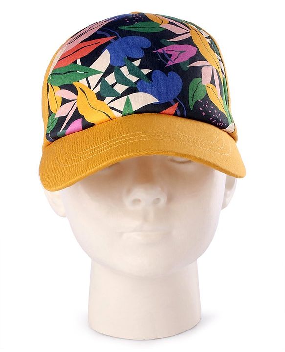 Babyhug Summer Cap Floral Print Multicolour - Diameter 16 cm